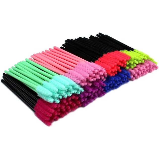 50pcs Silicone Mascara Wands Applicator Disposable Eyelash Brushes Comb Beauty Makeup Brush for women Eyelash Extension Tools
