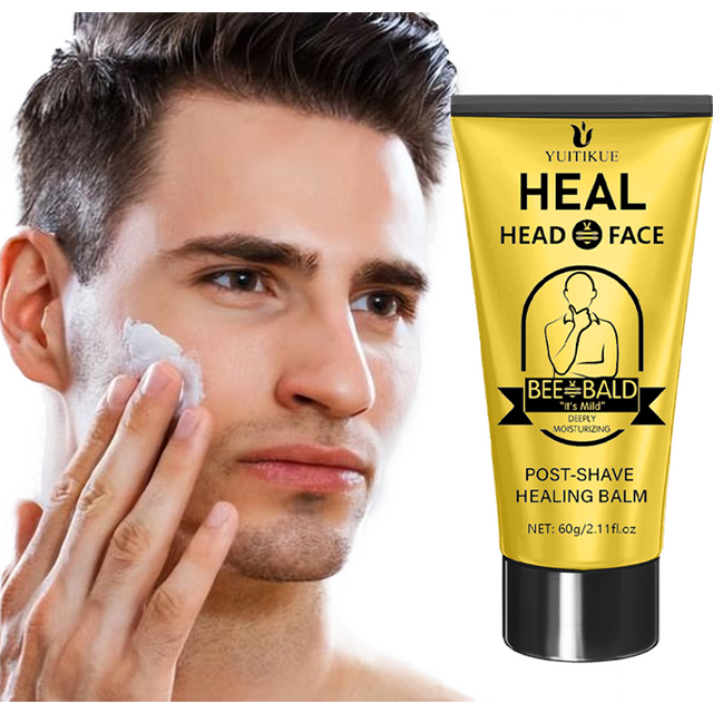 Honey aftershave cream, skincare products with honey, hyaluronic acid, aloe vera extract, suitable for all skin types