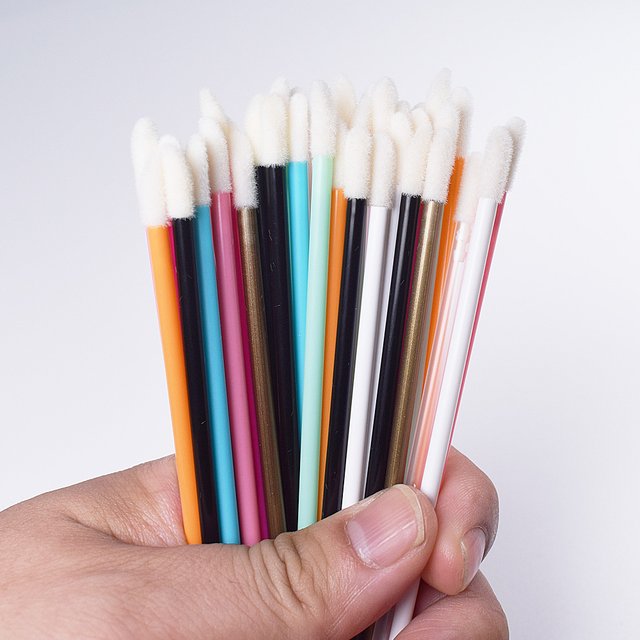 Brosse à lèvres jetable, 50 pièces, pinceaux de maquillage pour cils, Extension de cils, applicateur de Mascara, baguettes de rouge à lèvres, ensemble d'outils de maquillage