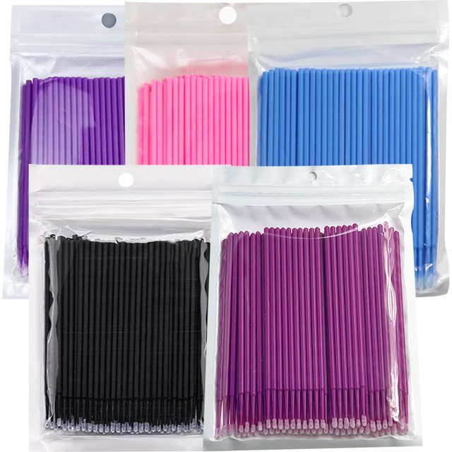 300/500pcs Micro Brush Eyelash Cleaning Brushes Lash Extension Individua Tools For Eyelashes Removing Swab MicroBrush Makeup