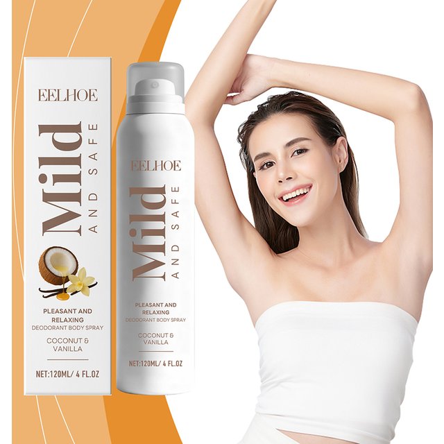 120ml Coconuts Vanilla Deodorant Spray,Fresh-Fragrance Body Mist for women,Long-Lasting Freshness Botanical Scented Skin Care