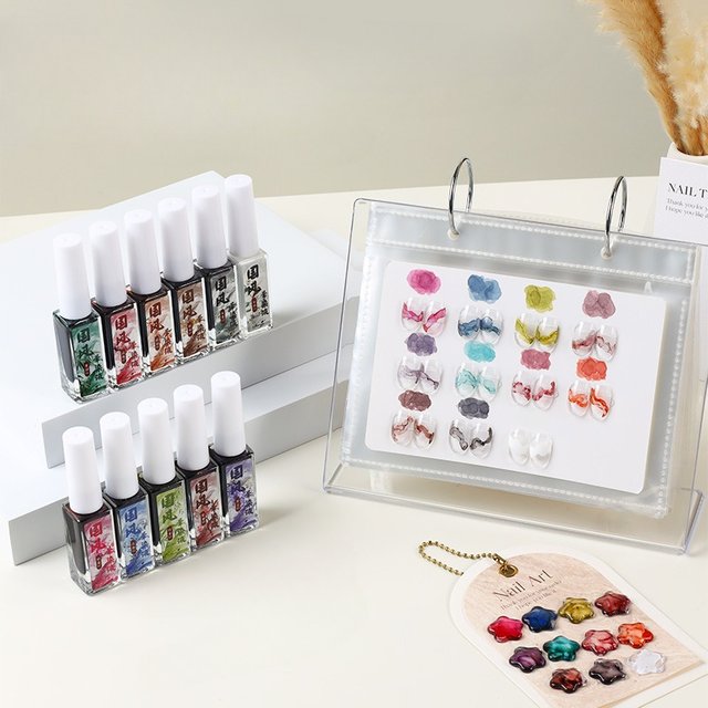 12Colors Alcohol Inks Nails Blooming Nail Polish Air Dry Gradient Smoke Effect Painting Soak Off UV LED Gel Varnish For Manicure
