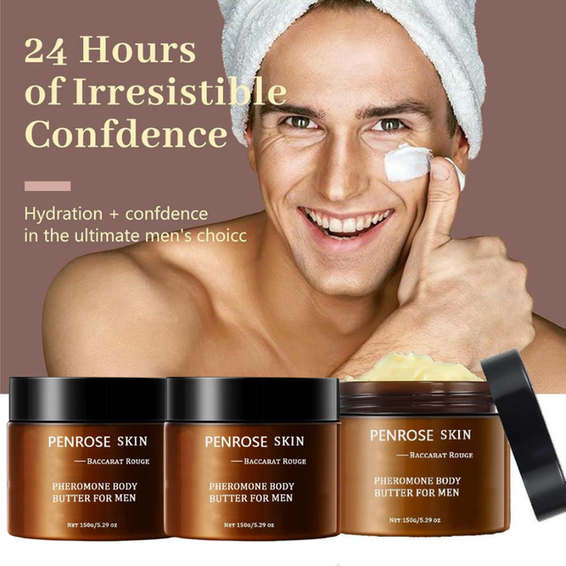 150g PENROSE SKIN Pheromone Body Butter for men Deep Hydrating Smooth Skin Care Cream Long Lasting Fragrance Skin Moisturizer