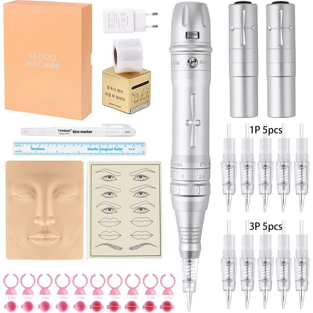 Permanent Makeup Tattoo Pen Kit Professional PMU Machine for Eyebrow Microblading Eyeliner Lip Microshading Beauty Supply