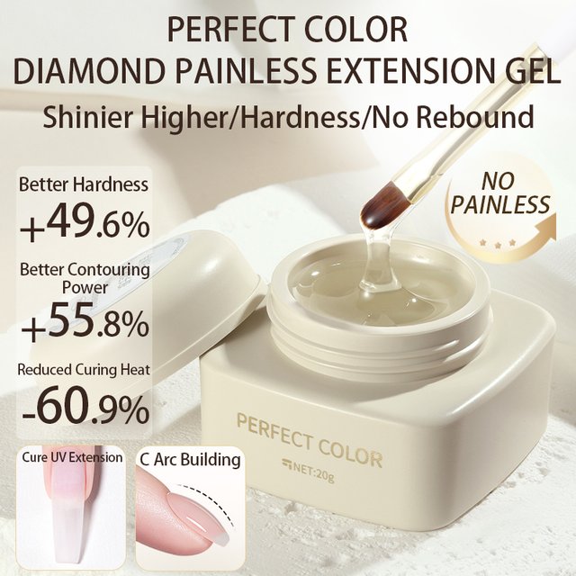 PERFECT COLOR Nail Gel Clean 1pc 20g Builder For Nail Extension Gel Nail Polish Painless Jelly Strengthener Gel Nail Thickening