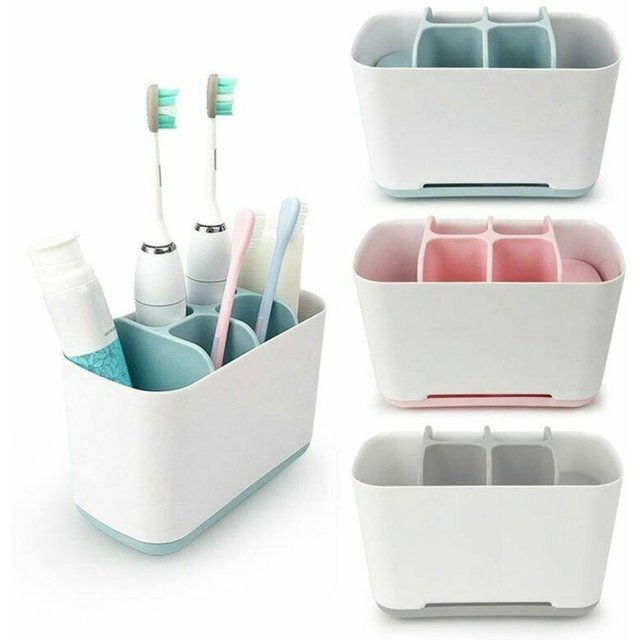 1Pcs Toothbrush Toothpaste Holder Case Shaving Makeup Brush Electric Toothbrush Holder Organizer Stand Bathroom Accessories Box