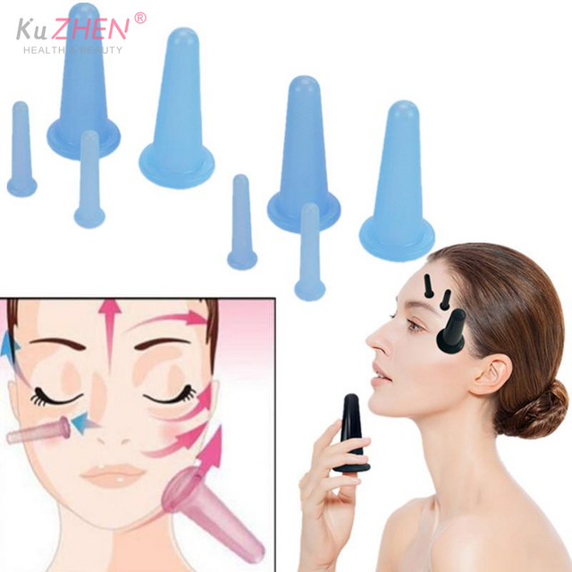 Ventouses en silicone anti-rides, ventouses faciales pour massage, gua sha et réduction de la cellulite