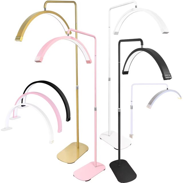 FOSOTO Overseas Warehouse LED Video Light Half-moon Fill Light Lash Nail Desktop Light For Beauty Eyelash Tattoo Makeup