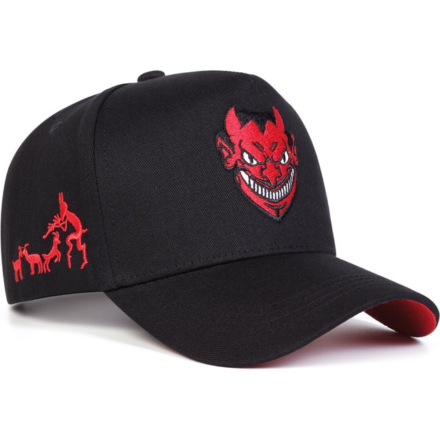 Unisex Devil Embroidery Baseball Caps Spring Autumn Outdoor Adjustable Casual Hats Sunscreen Hat Sports Cap