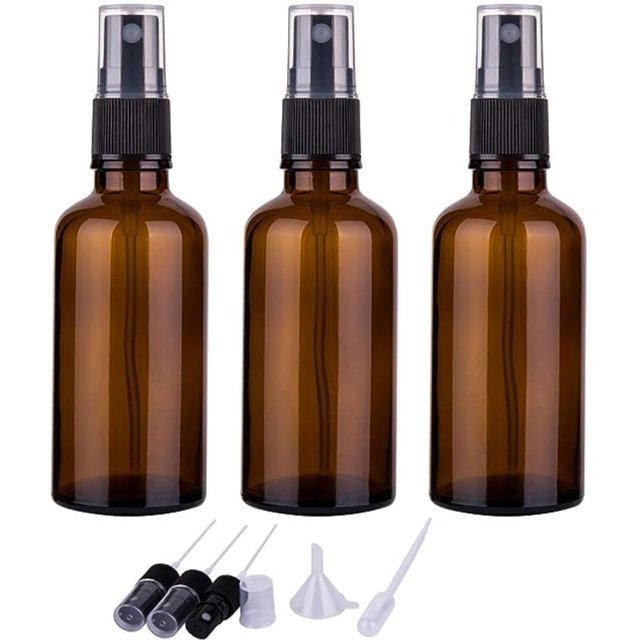 Bouteille de parfum en verre ambré de 5ml à 100ml, 1 pièce, pulvérisateur, bouteille d'atomisation, bouteilles rechargeables de voyage, conteneurs d'huile essentielle