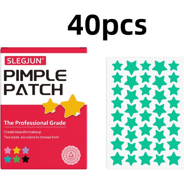 40pcs Pieces of Multi-Color Star Acne Patches, Facial Acne Patches, Concealer Acne Patches, and Pimples Patches, Ultra-Thin.