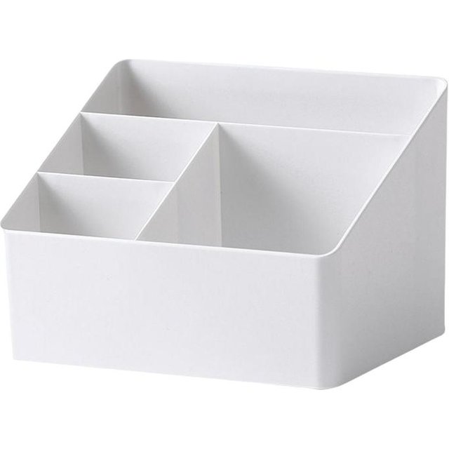 Desktop Pen Organizer with 4 Compartment Storage Case for Home Cosmetic Storage