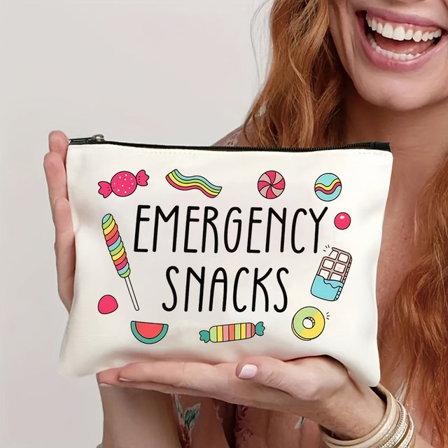 1PC Emergency Food Bag for women Travel Pouches for Toiletries - Trip Gifts Favors for Friends Cosmetic Bag Emergency Snacks Bag