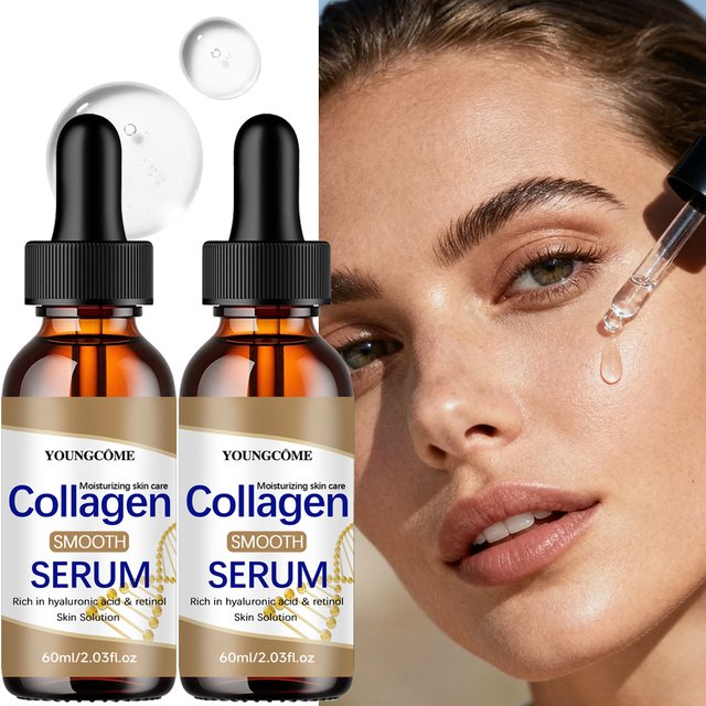2PCS Hyaluronic Acid & Retinol Collagen Serum - Hydrating Face Care for All Skin Types - Daily Moisturizing Solution