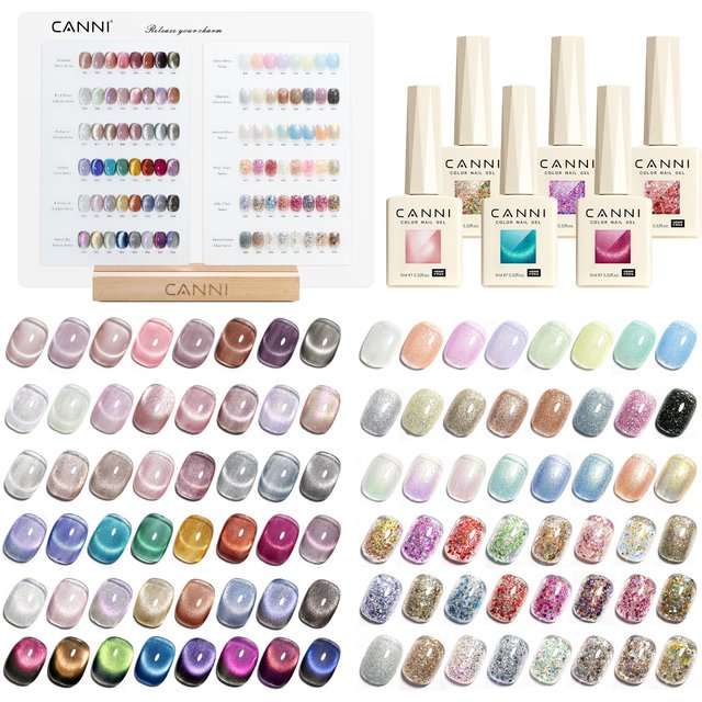 CANNI VENALISA Color Cat Eye Gel Nail Polish Kit HEMA FREE TPO FREE Glossy Diamond Winter Nails Gel Soak Off UV LED Gel Varnish