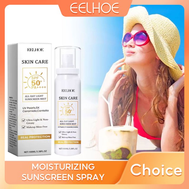 Sunscreen Spray Spf 50 Original Facial Sunblock Waterproof Moisturizing Hydrating UV Protection Spray Sunburn Skin Care Products