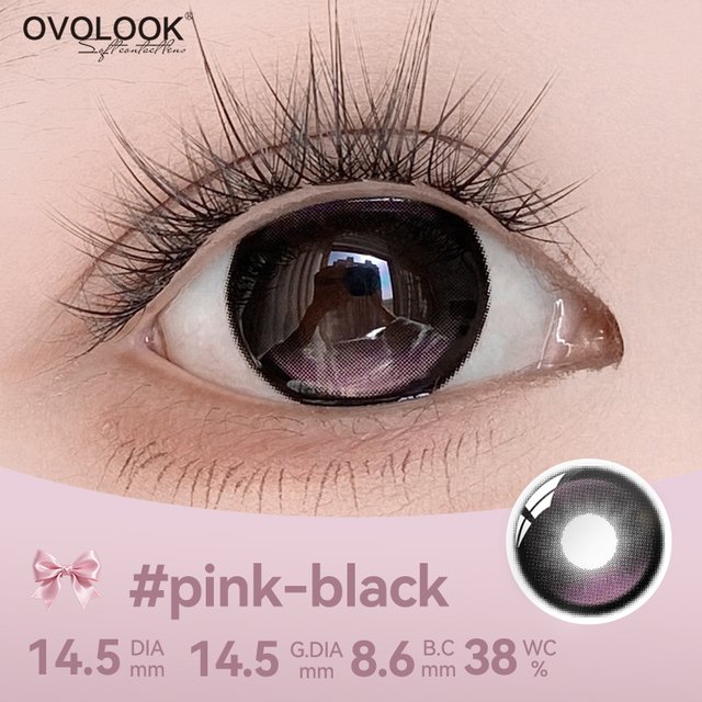 OVOLOOK-2pcs/pair Pink/Blue/Green Color Eye Lenses Makeup Cute Lens for School Campus Festival Best Selling Fast Shipping