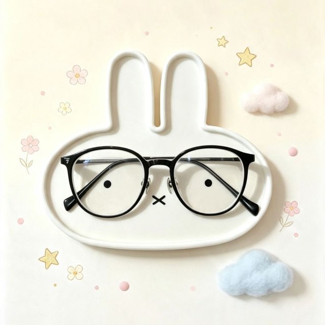 Miffy Rabbit Tray Cartoon Glasses Storage Tray Desktop Key Cosmetic Organizer Kawaii Rabbit Shaped Decorative Plate Perfect Gift