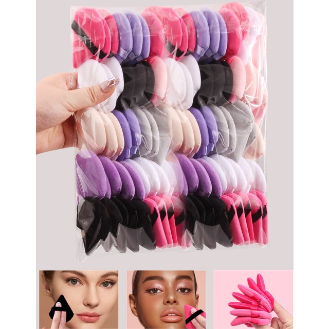 100Pcs Triangle Powder Puff For Loose Powder Liquid Cosmetic Soft Plush Powder Puff Makeup Foundation Puff Makeup Tool