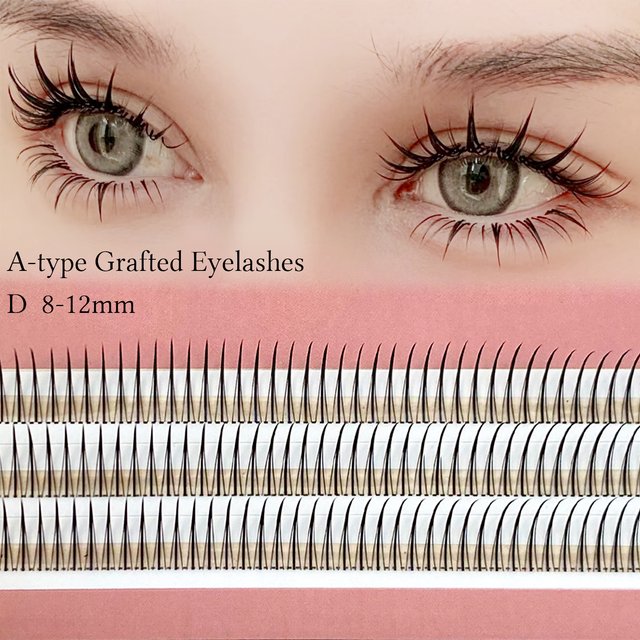 A-type M Shape Grafted Eyelashes Natural Individual Lashes Cluster Spikes Lash Wispy Premade Makeup Eyelash