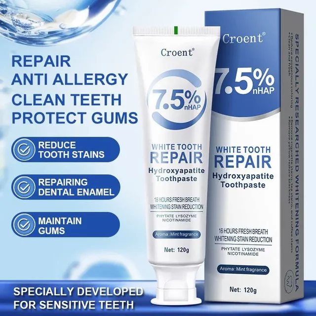 120g Whitening Toothpaste Hydroxyapatite Protect Gum Health Remove Plaque Stains Fresh Bad Breath Deep Clean Brightening Tooth