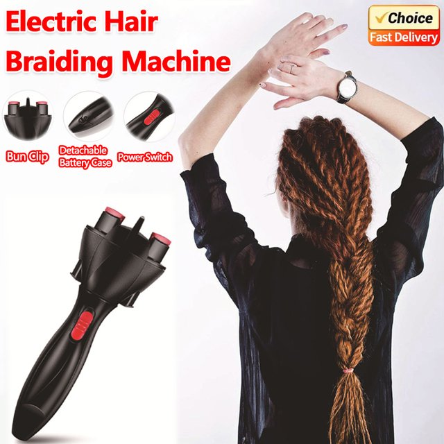 Machine à tresser les cheveux automatique rotative à 360 degrés, outil de coiffure électrique à deux brins pour femmes et filles