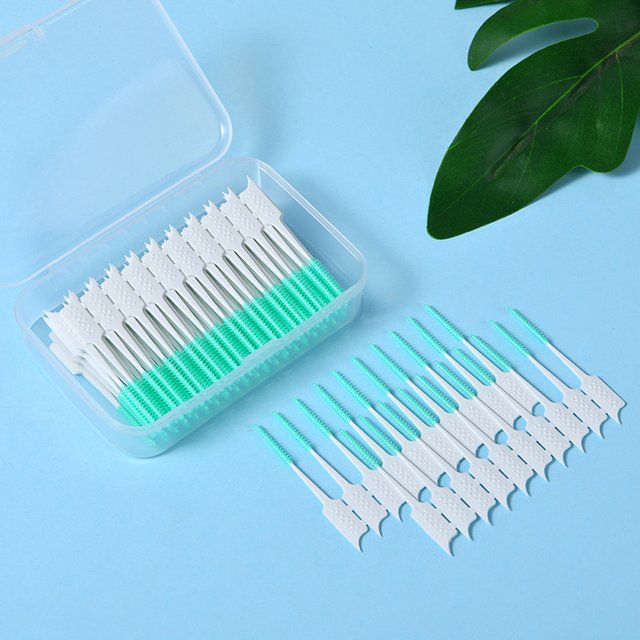New-Interdental Brush Silicone Toothpicks Teeth Floss Oral Hygiene Teeth Cleaning Soft Bristle Clean Between Teeth Toothbrush