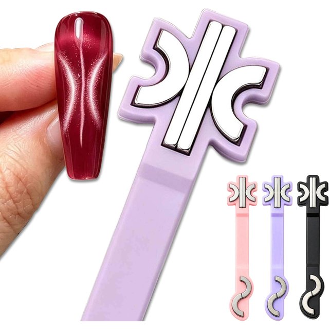 New 2 in1 Cat Eye Nail Magnet for Gel Nail Polish Multifunctional Nail Art Magnetic Create 3D Wave Stripe Effect Magnetic Tools