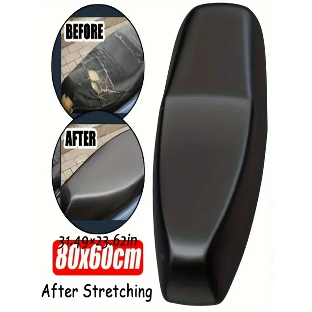 Motorcycle Seat Cushion Cover PU Leather Cushion Sunscreen Cover Waterproof Elastic Motorcycle Seat Accessories Protection