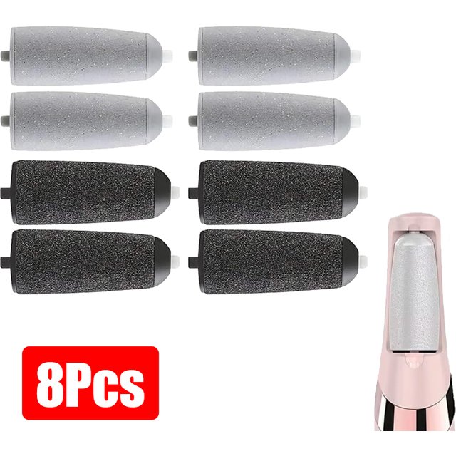 8pcs Dull Polish Foot Care Tool Heads Hard Skin Remover Refills Replacement Rollers For Heel File Feet Care Tool