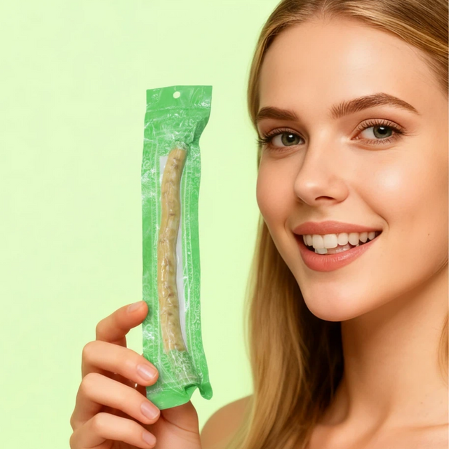 Natural Miswak Toothbrush Vacuum Sealed Natural Flavor Traditional Toothbrush Stick for Healthy Gums Teeth and Fresher Breath