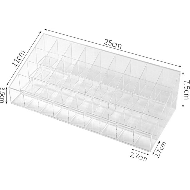 New 9/24/36 Grid Lipstick Storage Box Acrylic Clear Lipstick Case Large Capacity Save Space Makeup Organizer Home