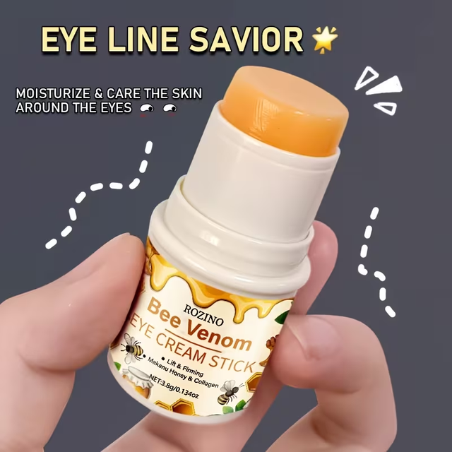 1Pcs/2Pcs/3Pcs Bee Venom Eye Cream Stick, Super Hydrating and Moisturizing, Tightens and Cares for the Skin Around the Eyes, Easy to Absorb, Cares for and Nourishes the Skin Around the Eyes, Makes the