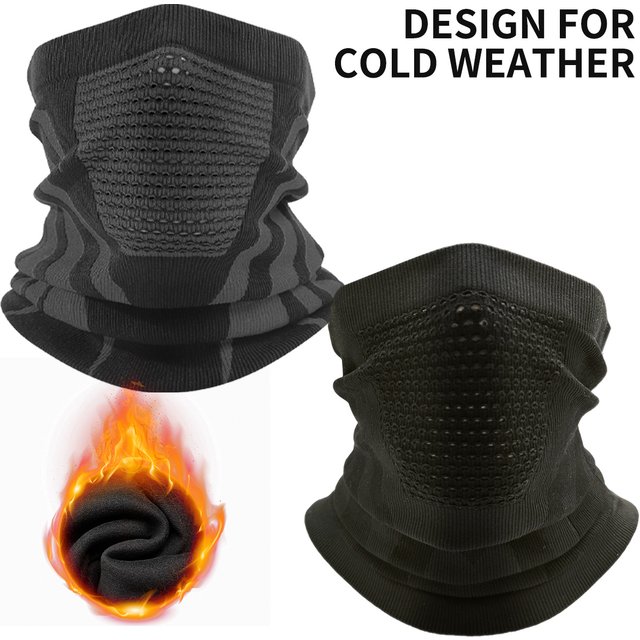 Winter Neck Warmer Gaiter Warm Polar-Fleece Balaclava Unisex Full Face Mask Winter Sports Cap Skiing Face Cover Neck Warmer
