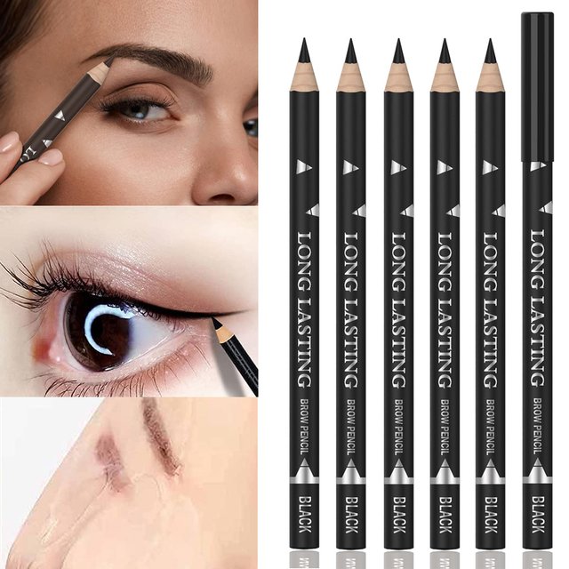 Crayons Eyeliner à sourcils, stylo de maquillage noir, étanche, longue durée, belle couleur, stylo