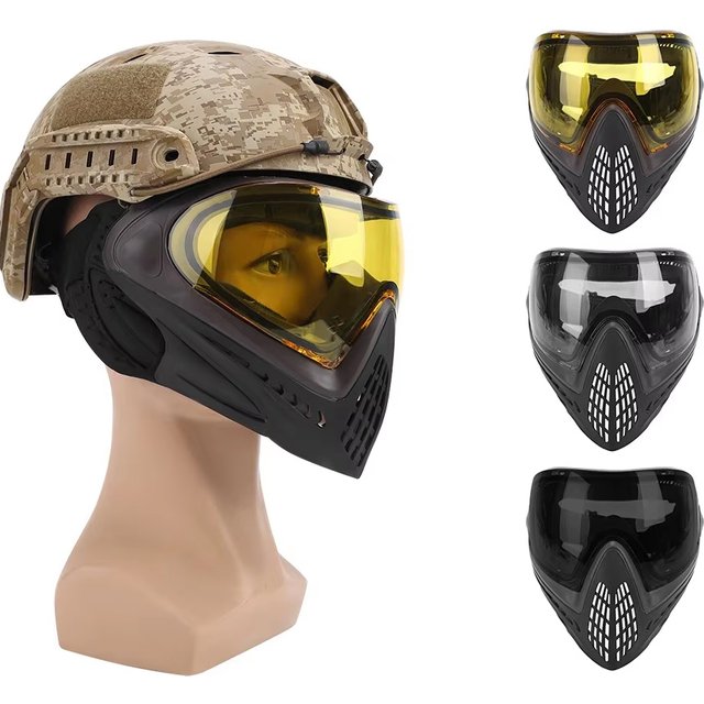 Masque facial complet FMA F1 avec lentille monocouche, masque de protection de sécurité pour Paintball, lunettes antibuée pour équipement de chasse CS