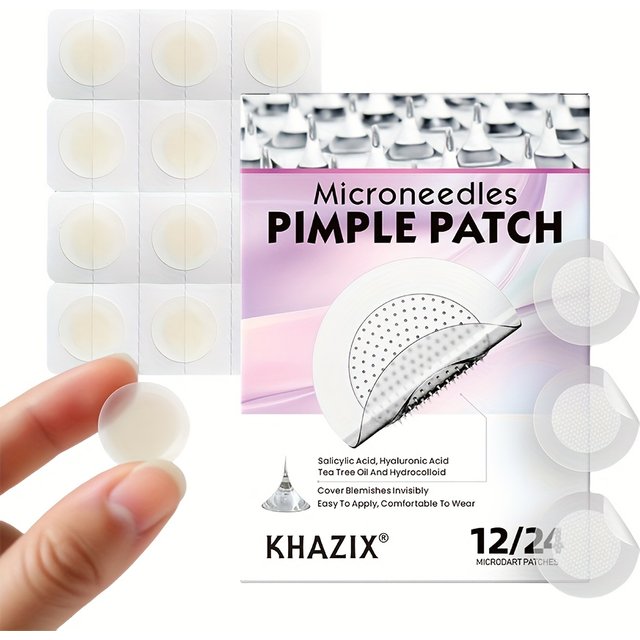 12-Pack Hydrocolloid Acne Patches for Daily Facial Care Cleansing & Protective Functions Specially Designed for Acne Problems