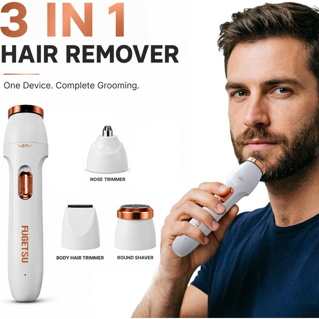 3 in 1 Electric Hair Removal Set USB Rechargeable Nose Underarm Leg Hair Trimmer Device for men Women Personal Grooming 2026 New