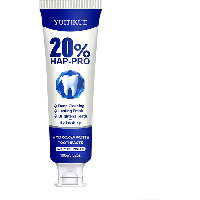 20% HAP-PRO Toothpaste YUITIKUE 100g Ice Mint Hydroxyapatite Deep Stain Cleansing Breath Freshening Daily Oral Care