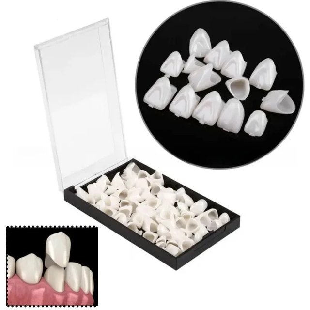 New Fake Teeth Temporary Crown (Front Teeth About 60Pcs)(Back Teeth About 90Pcs) Oral Care Porcelain Veneers and Dental Patches