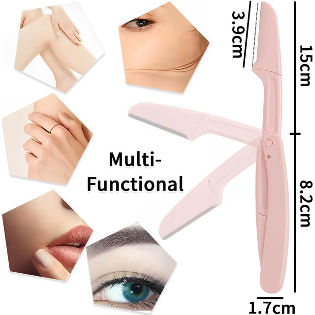 Dermaplaning Tool Kit,Face Razors for women and Men,Facial Hair Removal for women Sensitive Skin,Eyebrow Trimmer for women(3 PCS)