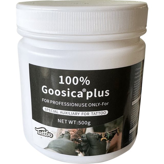 100% Black Goosica Plus Tattoo Cream Before Permanent Makeup Eyebrow Lips Liner Microblading Piercing Auxiliary Cream 500g