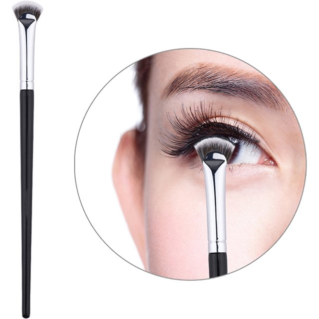 Z. 1PC Fan-shaped Eyelash Brush Soft No Shedding Professional Eyelash Makeup Brushes Mascara Highlighter Powder Smudge Tool