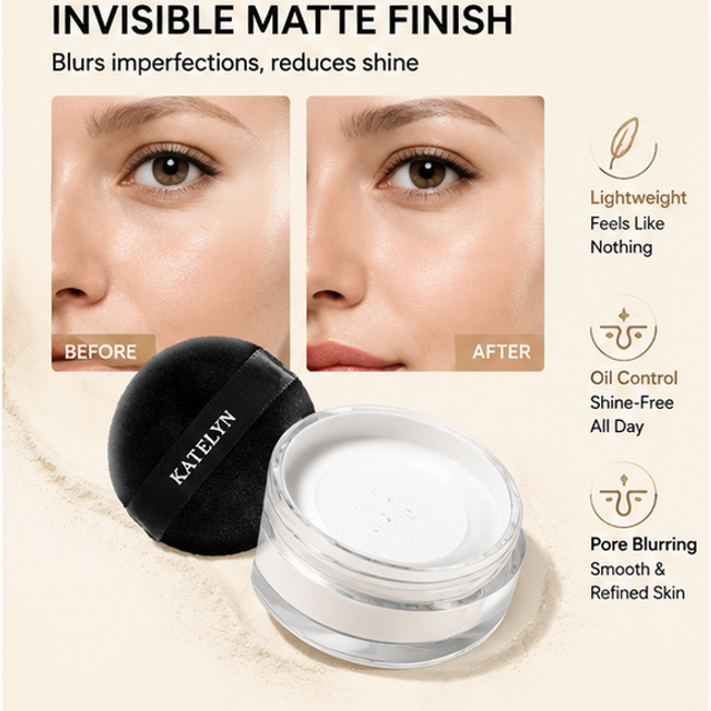 Professional Loose Powder Oil Control Anti-Sweat Waterproof Matte Base Makeup Long-lasting Translucent Mist Face Setting Powder