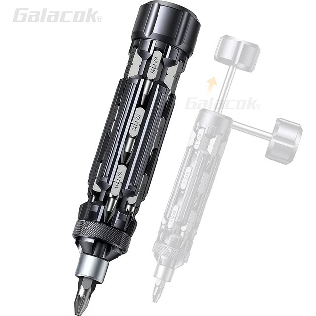 Galacok S1 EDC jeu de tournevis multifonctions avec foret hexagonal Torx Phillips magnétique outil de réparation Portable pour la maison extérieure