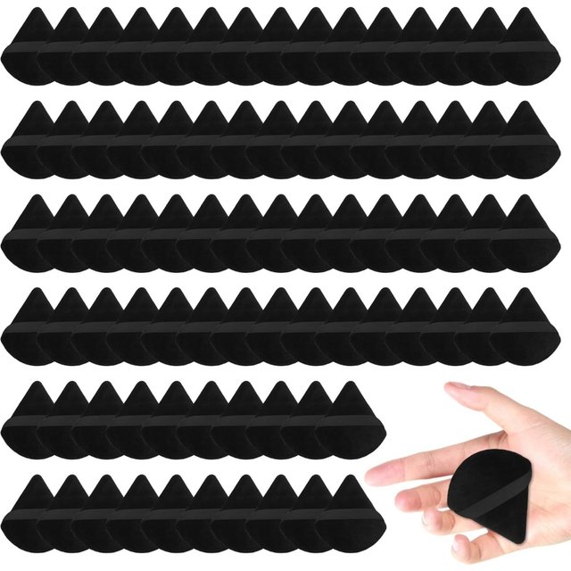 80PCS Powder Puff Face Makeup Sponge, Soft Triangle Powder Puff for Loose, Mineral and Body Powders, Dry Wet makeup sponge