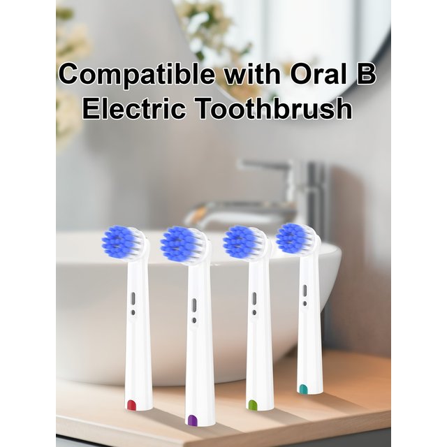 Ultra Soft Replacement Brush Heads Compatible with Oral B Electric Toothbrush, Precision Clean Toothbrush Head(Pack of 4/12/20)