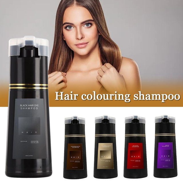 Nova Hair Dye Shampoo, Nova Hair Instant Dye Shampoo, Trynova Hair Shampoo, Hair Color Shampoo for women And Men 200ml