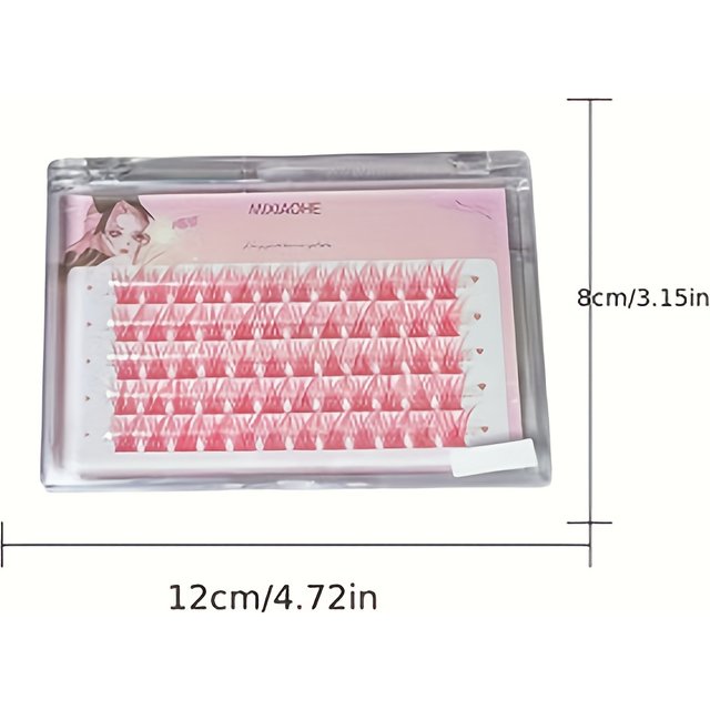 Mixiaohe Colorful Eyelashes 60 Clusters Easy Application Natural Manga Eye Style for Party Cosplay Stage Makeup