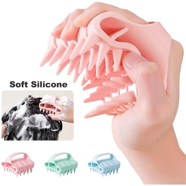 Scalp Massager Shampoo Brush Hair Washing Scalp Brush Soft Silicone Scalp Massager Hair Comb For Dandruff Removal Shampoo Brush